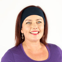 Load image into Gallery viewer, Merino Earwarmers / Head Band Navy
