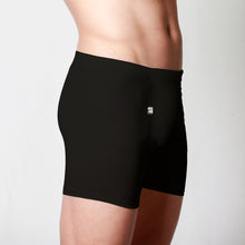 Load image into Gallery viewer, Men&#39;s Merino fitted boxer briefs black

