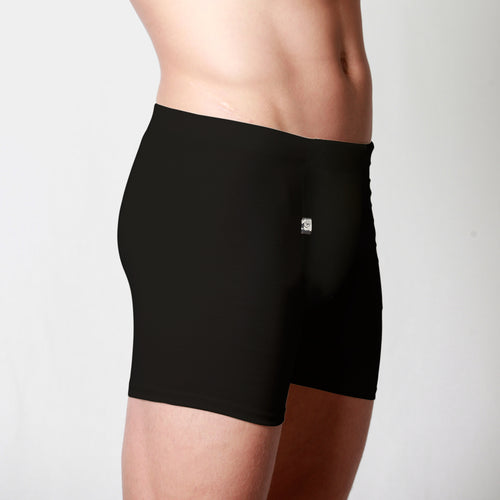 Men's Merino fitted boxer briefs black