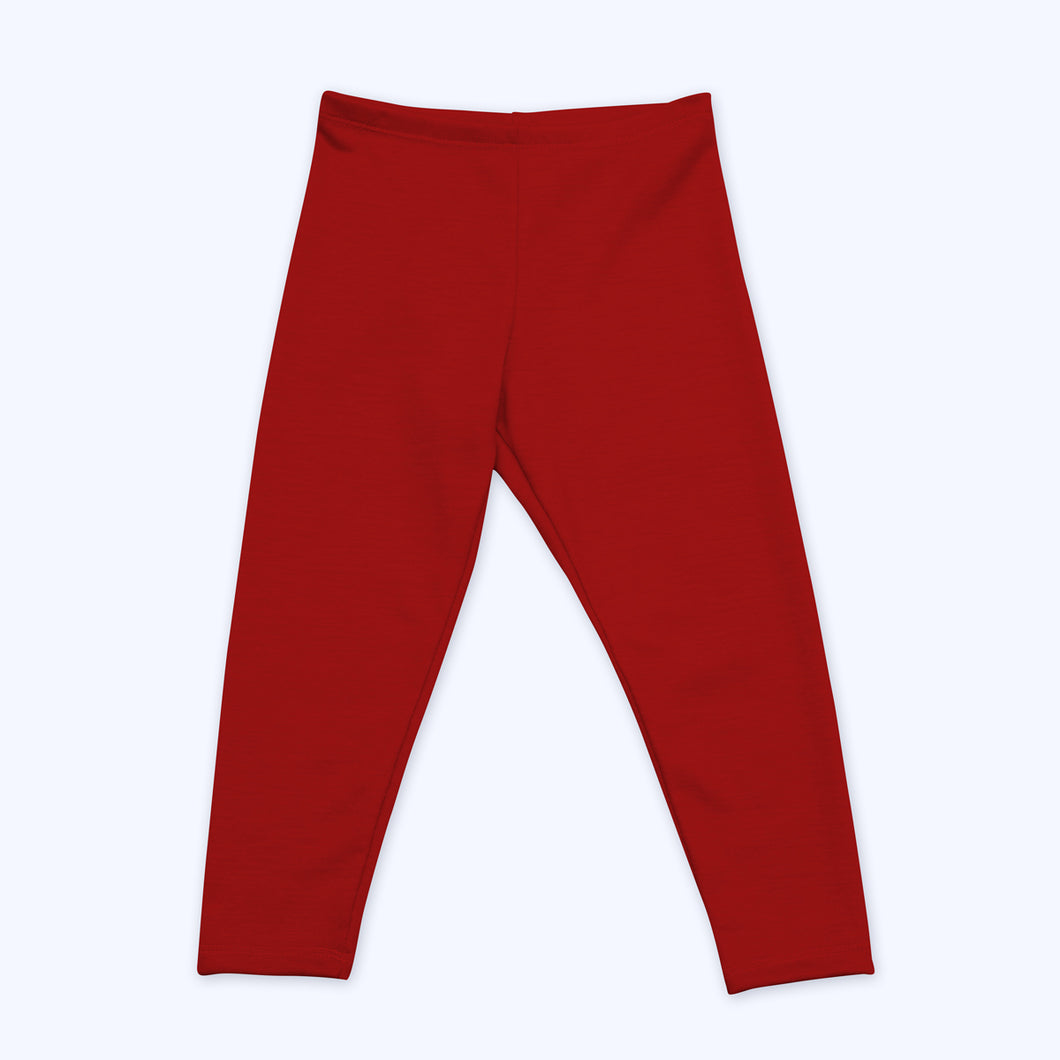 Kids Merino Leggings Long Johns red