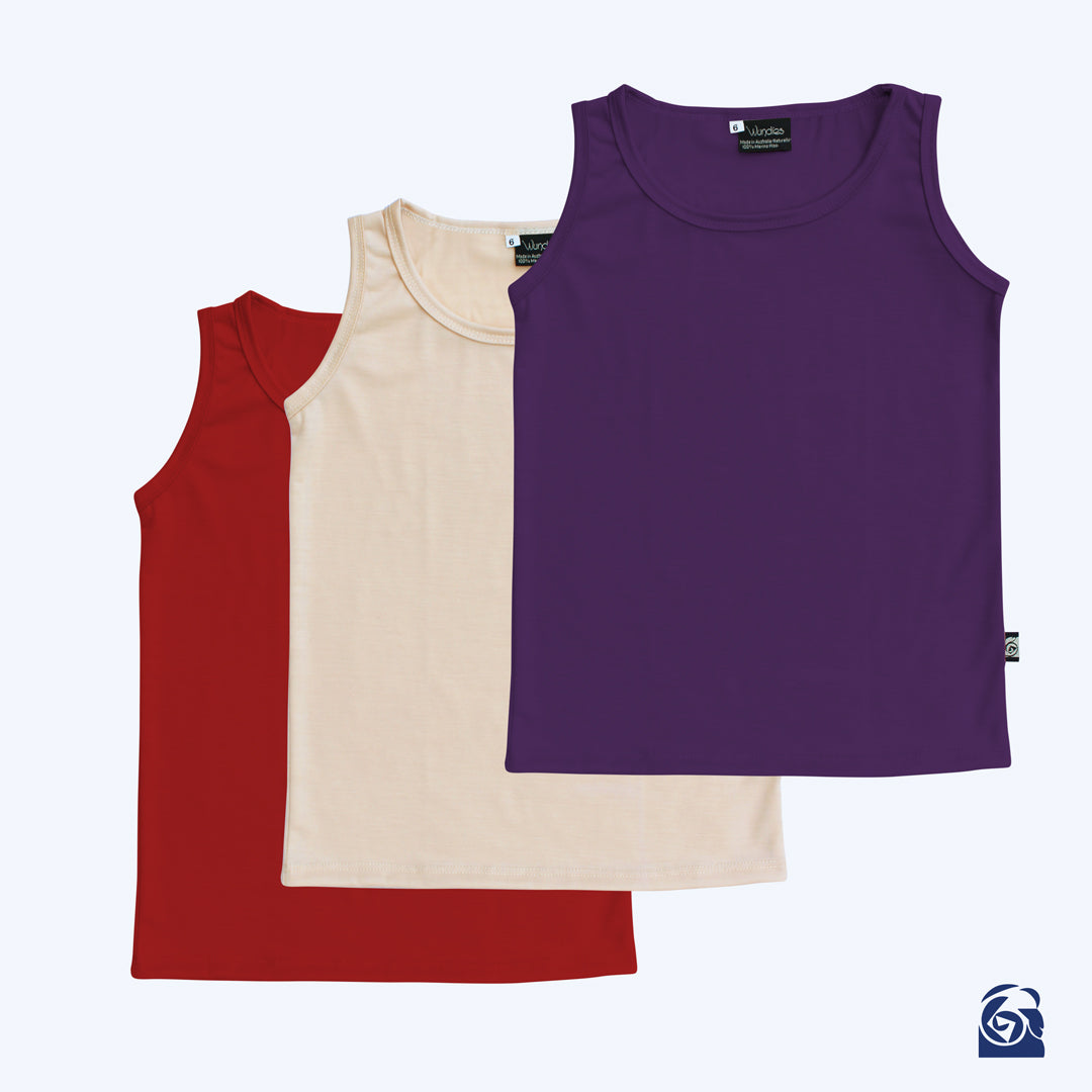 Kid's Merino Singlet 3 Pack