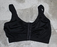 Load image into Gallery viewer, Black Front Opening Merino Bra
