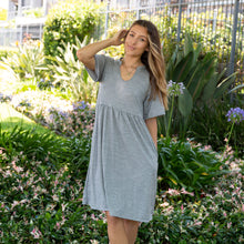 Load image into Gallery viewer, Merino Pocket Dress in Grey
