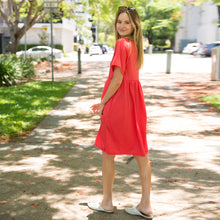 Load image into Gallery viewer, Merino Pocket Dress in Coral
