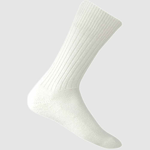 Wool and Cotton Sports Socks White