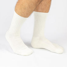 Load image into Gallery viewer, Wool and Cotton Sports Socks White
