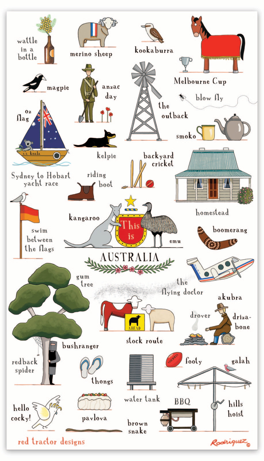 This is Australia Linen Tea Towel