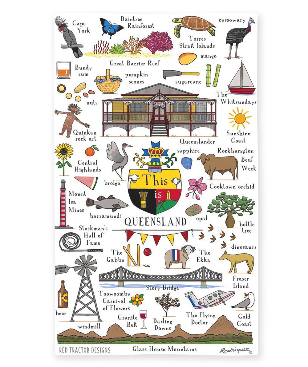 This is Queensland Linen Tea Towel