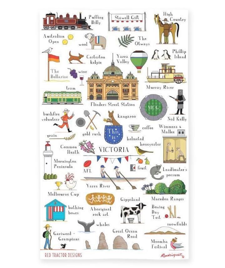 This is Victoria Linen Tea Towel