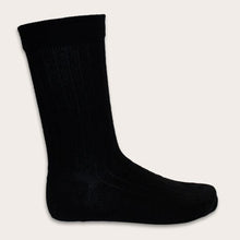 Load image into Gallery viewer, Black Dress Socks Merino 
