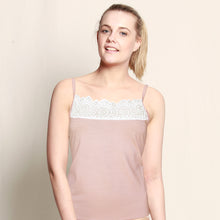 Load image into Gallery viewer, Dusty Pink Lace Camisole | 100% Merino
