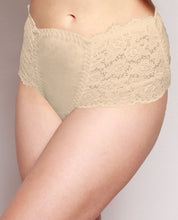 Load image into Gallery viewer, Latte Merino Lace Full Brief Underwear

